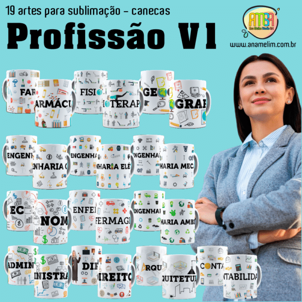 ESTAMPAS PROFISSÃO V1 CANECAS - Image 2