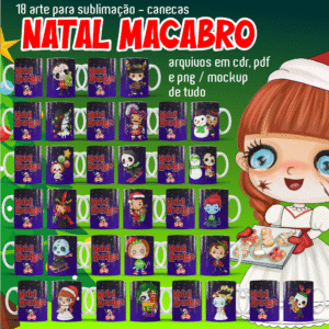 ESTAMPAS NATAL MACABRO CANECAS