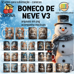 ESTAMPAS BONECO DE NEVE V3 CANECAS (YUKINA) natal