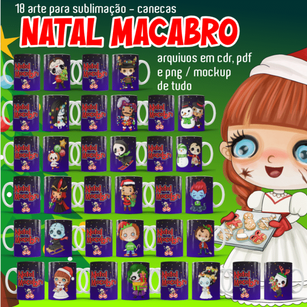 ESTAMPAS NATAL MACABRO CANECAS