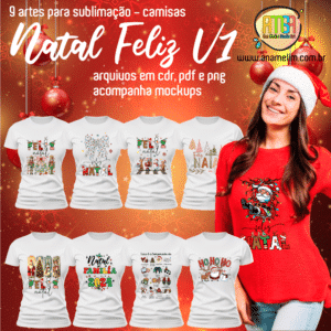 ESTAMPAS NATAL FELIZ V2 CAMISAS