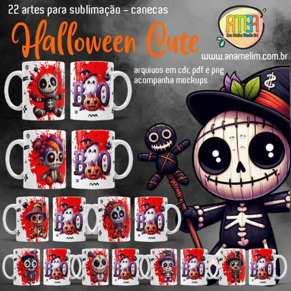 ESTAMPAS HALLOWEEN CUTE CANECAS