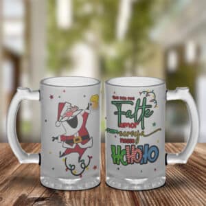 ESTAMPAS PAPAI NOEL ALEGRE CANECA DE CHOPE - natal