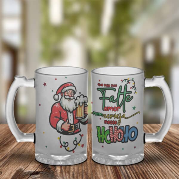 ESTAMPAS PAPAI NOEL ALEGRE CANECA DE CHOPE - natal - Imagem 5