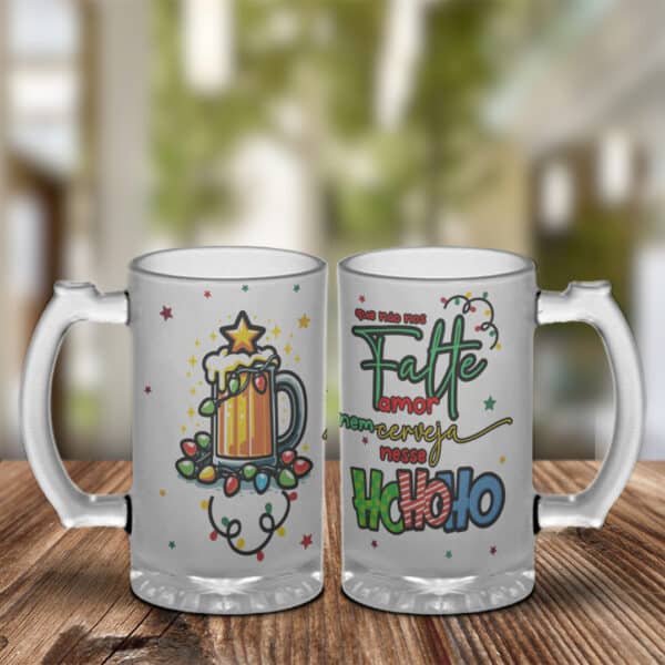 ESTAMPAS PAPAI NOEL ALEGRE CANECA DE CHOPE - natal - Imagem 7