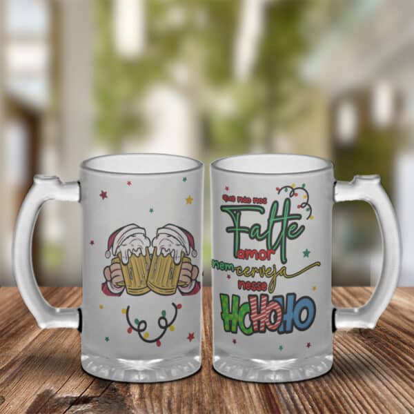 ESTAMPAS PAPAI NOEL ALEGRE CANECA DE CHOPE - natal - Imagem 8