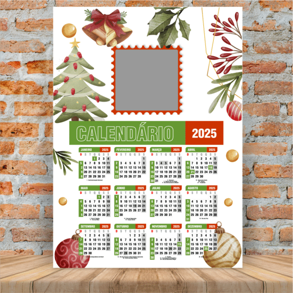 ESTAMPAS PARA CALENDÁRIO DE PAREDE NATAL (2025)