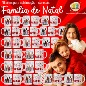 ESTAMPAS FAMÍLIA DE NATAL CANECAS