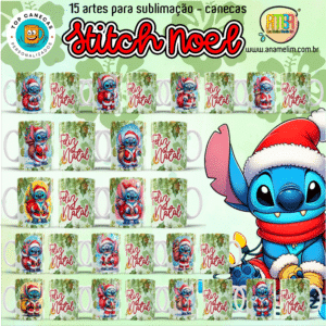 ESTAMPAS STITCH NOEL CANECAS -  natal