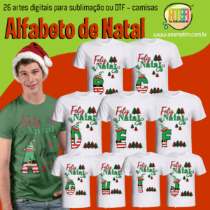 ESTAMPAS ALFABETO NATAL V3 CAMISA
