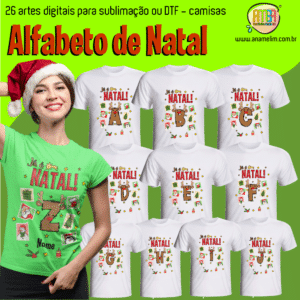 ESTAMPAS ALFABETO NATAL V4 CAMISAS