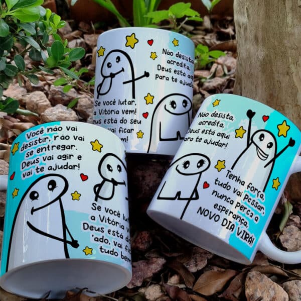 ESTAMPA DEUS VAI AGIR FLORK CANECA