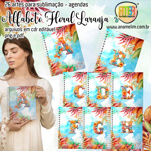 COMBO ALFABETO FLORAL CANECA + AGENDA - Image 3
