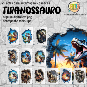 ESTAMPAS TIRANOSSAURO CANECA