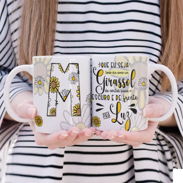 ESTAMPA ALFABETO GIRASSOL CANECA - Imagem 2