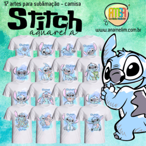 ESTAMPAS STITCH AQUARELA CAMISAS