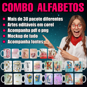 COMBO ALFABETOS PARA CANECAS