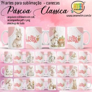 ESTAMPAS PÁSCOA CLÁSSICA CANECAS