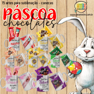ESTAMPAS PÁSCOA CHOCOLATE CANECAS