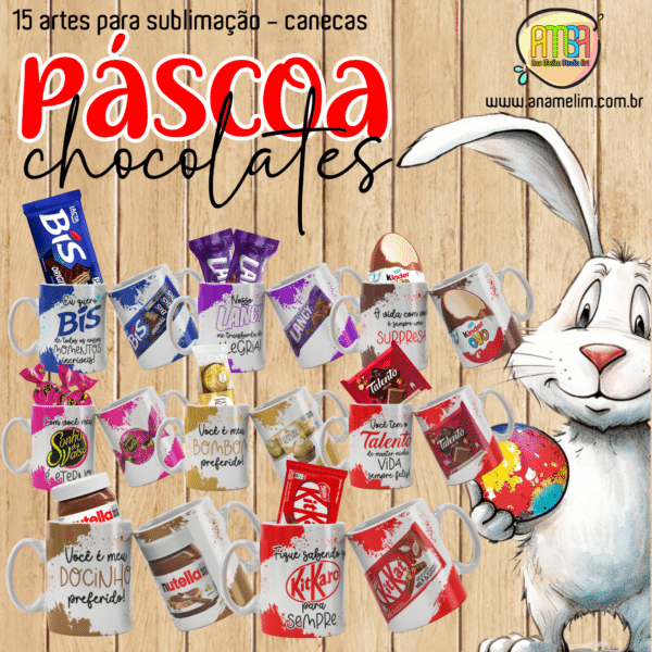 ESTAMPAS PÁSCOA CHOCOLATE CANECAS - Image 2