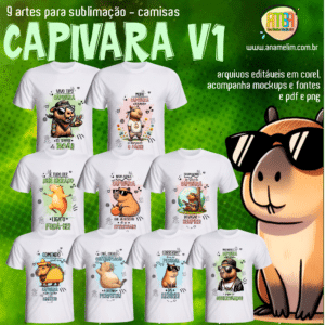 ESTAMPAS CAPIVARA DEBOCHADA V1 CAMISAS