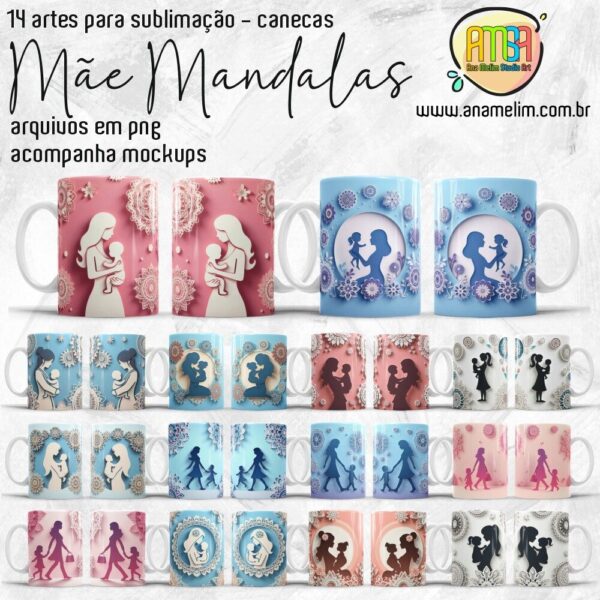 ESTAMPAS MÃE MANDALA CANECAS