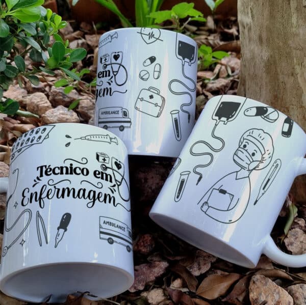 ESTAMPAS TÉCNICO DE ENFERMAGEM CANECAS