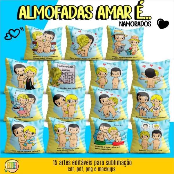 ESTAMPAS AMAR É ALMOFADAS (namorados)