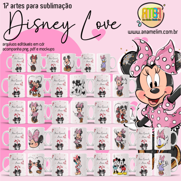 ESTAMPAS DISNEY LOVE CANECAS