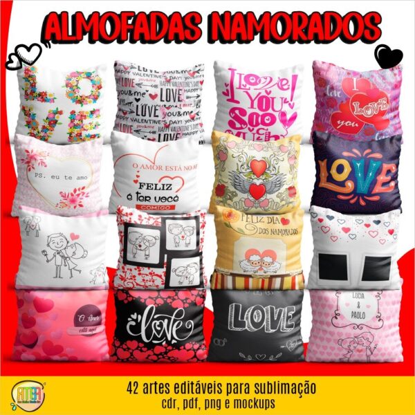 ESTAMPAS NAMORADOS ALMOFADAS - Imagem 2