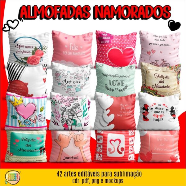 ESTAMPAS NAMORADOS ALMOFADAS - Imagem 3