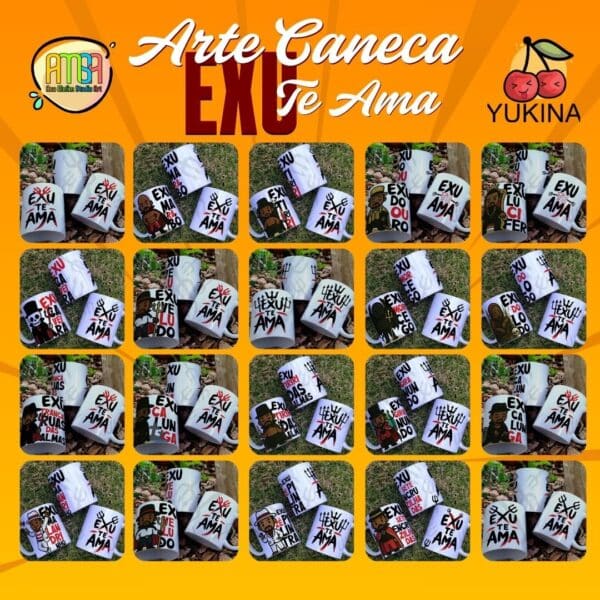 ESTAMPAS EXU TE AMA CANECAS (MELIM & YUKINA) - Imagem 2