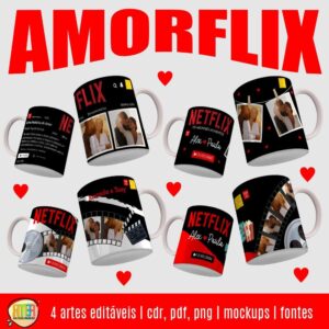 ESTAMPAS AMORFLIX NAMORADOS CANECAS