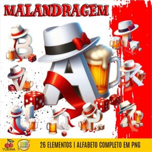 KIT DIGITAL ALFABETO MALANDRAGEM