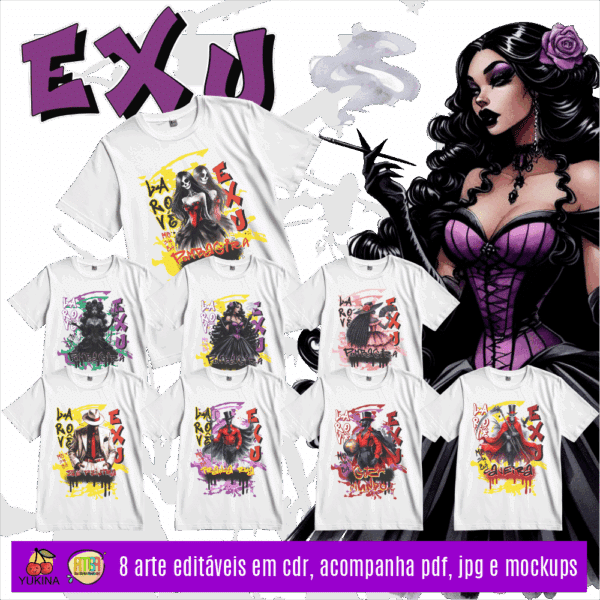 ESTAMPAS EXU VE (MELIM & YUKINA) CAMISAS