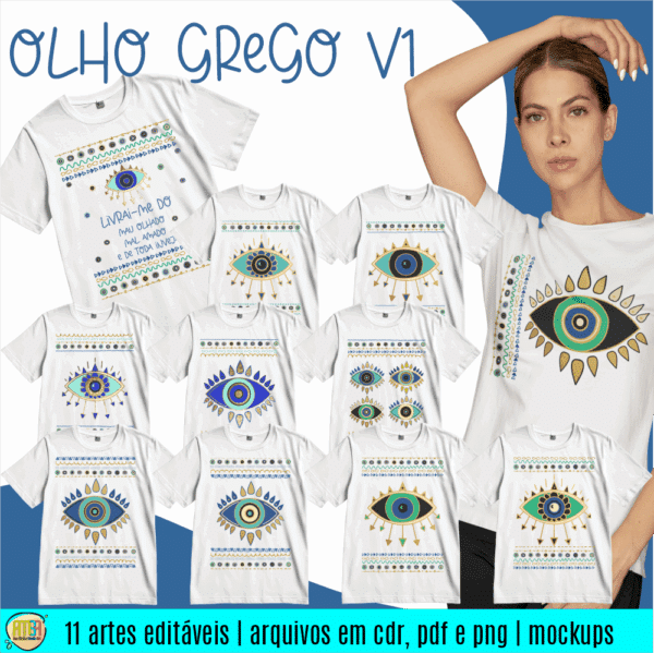ESTAMPAS OLHO GREGO V1 CAMISAS