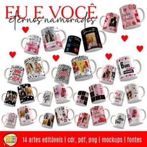 ESTAMPAS EU E VOCÊ CANECAS (namorados)