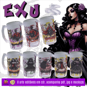 ESTAMPAS EXU V3 (MELIM & YUKINA) CANECA DE CHOPE