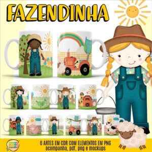 ESTAMPAS FAZENDINHA CANECAS
