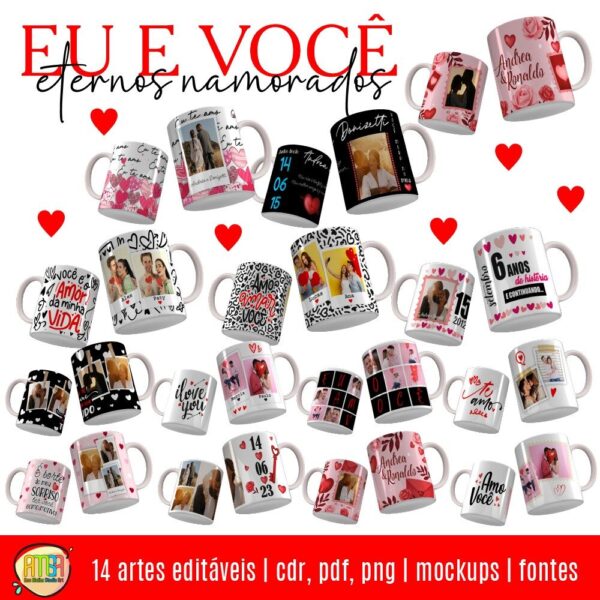 ESTAMPAS EU E VOCÊ CANECAS (namorados)