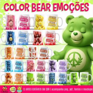 ESTAMPAS  COLOR BEAR EMOÇÕES ursinhos (YUKINA)