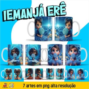 ESTAMPAS ERÊS DE IEMANJÁ (Yukina) - orixás