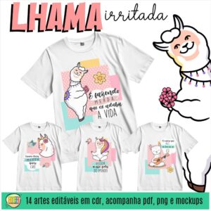 ESTAMPAS LHAMA IRRITADA CAMISAS