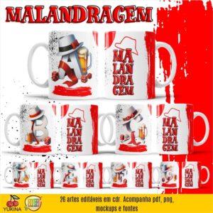 ESTAMPAS ALFABETO MALANDRAGEM CANECA