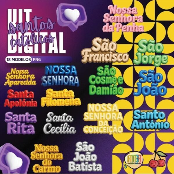KIT DIGITAL SANTOS CATÓLICOS MELIM YUKINA - Imagem 2