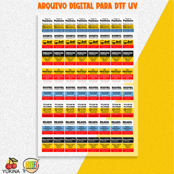 KIT DIGITAL MEDICAMENTOS DIVERTIDOS COPINHOS DE CACHAÇA