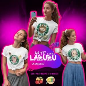 ESTAMPAS LABUBU STARBUCKS CAMISA (MELIM & YUKINA)