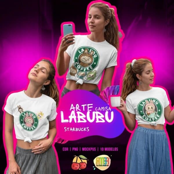 ESTAMPAS LABUBU STARBUCKS CAMISA (MELIM & YUKINA)