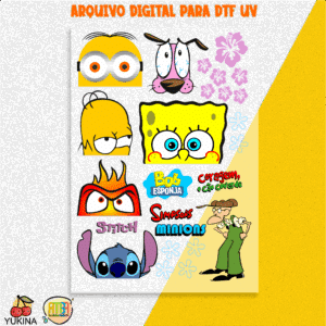 KIT DIGITAL  PERSONAGENS BOCÃO PARA SQUEEZES