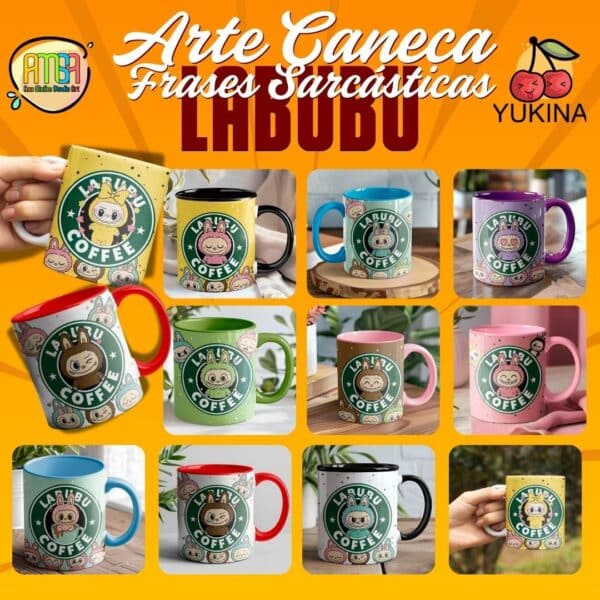 ESTAMPAS LABUBU STARBUCKS CANECA (MELIM & YUKINA) - Imagem 2